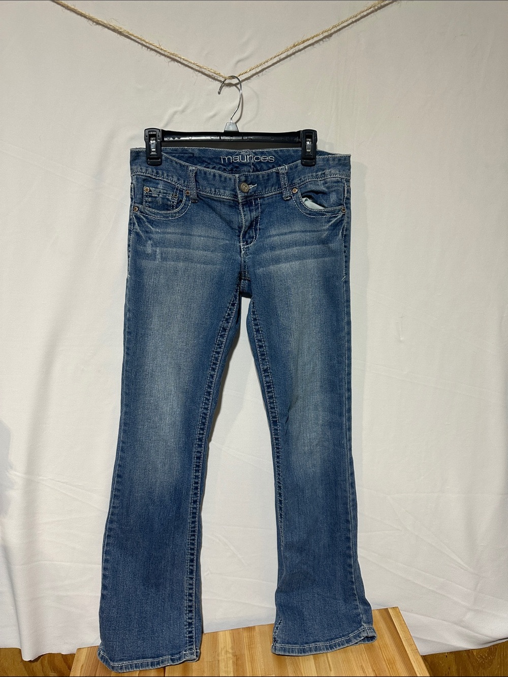 Y2K Low Rise Medium Blue Bootcut Jeans 0109